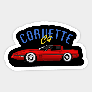 chevy corv c4 classic car Sticker